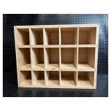 Unfinished Plywood 15-Compartment Cubby Shelf Organizer