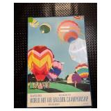 Vintage 1981 World Hot Air Balloon Championship Poster - Battle Creek MI