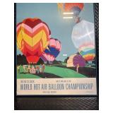 Vintage 1981 World Hot Air Balloon Championship Poster - Battle Creek MI