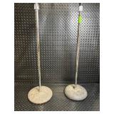 Pair of Gooseneck Microphone Stands with Weighted Bases