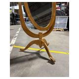 Cheval Mirror - Wooden Oval Full Length on Stand