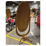 Cheval Mirror - Wooden Oval Full Length on Stand