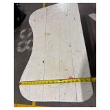 Distressed White Painted Wood Desk with Drawers - Vintage