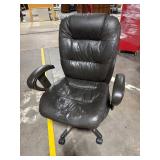 Executive Leather Office Chair - High Back with Padded Headrest