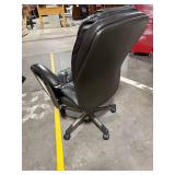 Executive Leather Office Chair - High Back with Padded Headrest