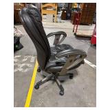Executive Leather Office Chair - High Back with Padded Headrest