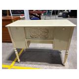 Sideboard Cabinet - Vintage Carved Wood with Decorative Center Panel