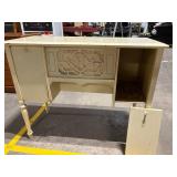 Sideboard Cabinet - Vintage Carved Wood with Decorative Center Panel