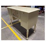 Sideboard Cabinet - Vintage Carved Wood with Decorative Center Panel