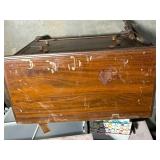 Square Brand Vanity Dresser with Arch Mirror - Dark Wood Finish