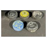 Columbus Blue Jackets, Boston Bruins & Assorted Hockey Pucks