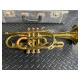 Vintage Brass Trumpet in Hard Case - Velvet-Lined Interior