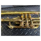 Vintage Brass Trumpet in Hard Case - Velvet-Lined Interior