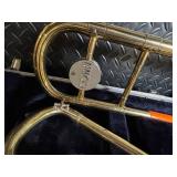 Conn Trombone in Hard Case with Mouthpiece - Vintage Brass Instrument