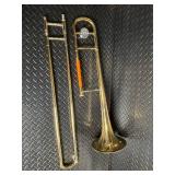 Conn Trombone in Hard Case with Mouthpiece - Vintage Brass Instrument