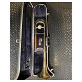 Conn Trombone in Hard Case with Mouthpiece - Vintage Brass Instrument