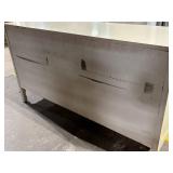 Gabberts Furniture Vintage Cream Dresser with Marble Top - 9-Drawer