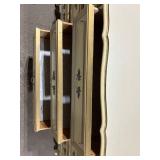 Gabberts Furniture Vintage Cream Dresser with Marble Top - 9-Drawer