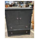 Geode Knob Accent Wood Cabinet - Two Doors & Lower Drawer