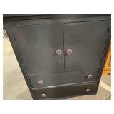 Geode Knob Accent Wood Cabinet - Two Doors & Lower Drawer