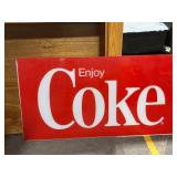 Coca-Cola Enjoy Coca-Cola Sign - Vintage Advertising Panel