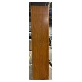 Oak Display Cabinet Hutch With Arched Doors - Open Shelving & Bottom Storage
