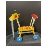 Playskool Vintage 1966 Ride-On Tricycle - Yellow Body with Red Polka Dots