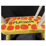 Playskool Vintage 1966 Ride-On Tricycle - Yellow Body with Red Polka Dots