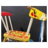 Playskool Vintage 1966 Ride-On Tricycle - Yellow Body with Red Polka Dots