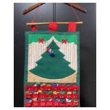 Advent Calendar Wall Hanging - 24 Pockets with Christmas Tree Design