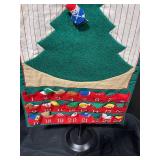 Advent Calendar Wall Hanging - 24 Pockets with Christmas Tree Design