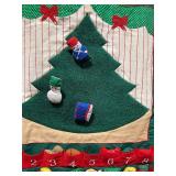 Advent Calendar Wall Hanging - 24 Pockets with Christmas Tree Design