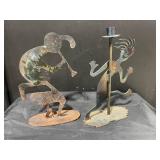 Rustic Metal Silhouette Duo - on Stands