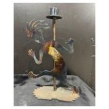 Rustic Metal Silhouette Duo - on Stands