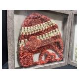 Handmade Chunky Knit Beanie Hats in Frames (Lot of 2)