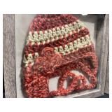Handmade Chunky Knit Beanie Hats in Frames (Lot of 2)