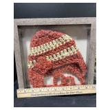 Handmade Chunky Knit Beanie Hats in Frames (Lot of 2)
