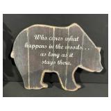 Rustic Moose Silhouette Wall Art Set - Two-Piece Metal Decor with Quote Sign
