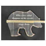 Rustic Moose Silhouette Wall Art Set - Two-Piece Metal Decor with Quote Sign