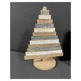 Rustic Wood Block Stack Sculpture & MINNESOTA Patchwork Plaque - Two-Piece Wall Art Set