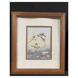 T. Soucek Bird Prints - Framed Winter Scenes (Lot of 3)