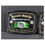 Samuel Smith's Old Brewery Pale Ale Tin Signs & Jack Daniel's Flask (Lot of 3)