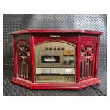 Memorex AM/FM Radio Cassette Tape Deck Console with Turntable