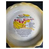 Taylor Dial Scale & CeramiCorner Banana Cream Pie Plate Rare with signature (Lot of 2)