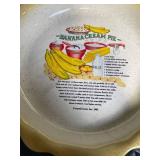 Taylor Dial Scale & CeramiCorner Banana Cream Pie Plate Rare with signature (Lot of 2)