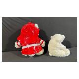 Santabear Fire Safety Bear & Coca-Cola Polar Bear Plush Set with Safety Tips Booklet
