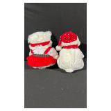 Two Festive Plush Bears in Holiday Outfits (Lot of 2)