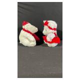 Two Festive Plush Bears in Holiday Outfits (Lot of 2)