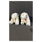 Coca-Cola Polar Bear Plush Pair - 1994 & 1995 Year-Embroidered Feet