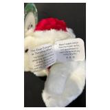 Coca-Cola Polar Bear Plush & Mr. And Mrs. Santabear Christmas Plate - Wedding (Lot of 2)